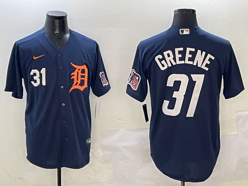 Men Detroit Tigers 31 Greene Drak Blue Game 2025 Nike MLB Jersey style 4